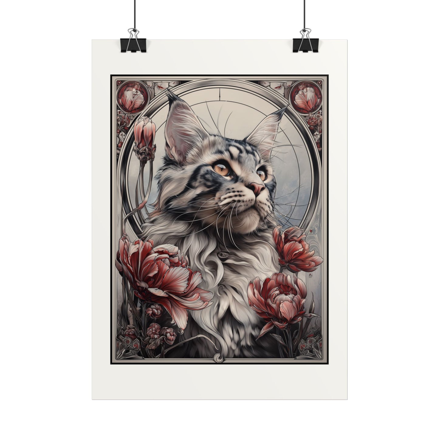 Maine Coon – djurposter i jugend & art nouveau