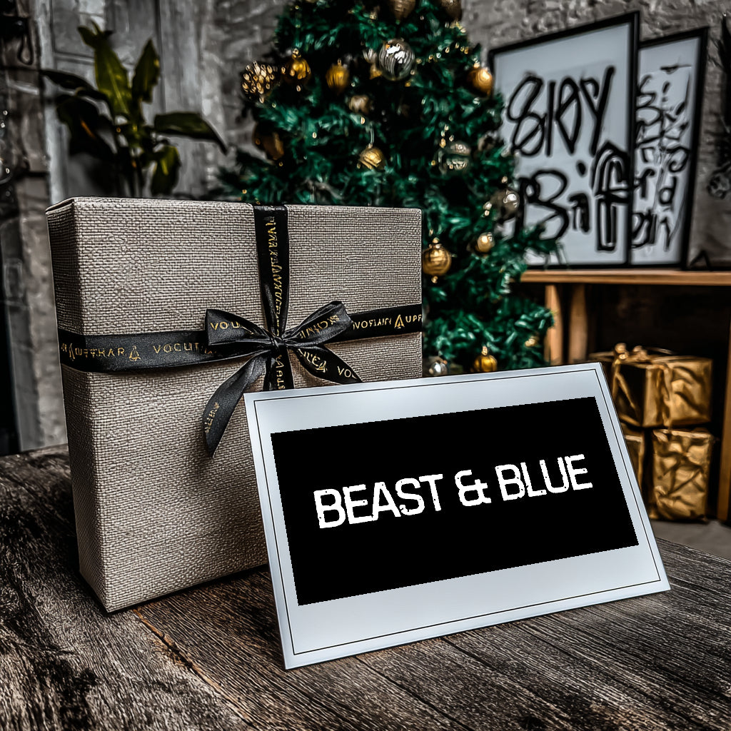 bild på presentkort jul beast and blue